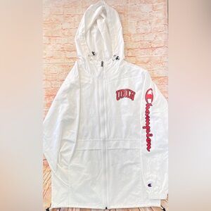 Champion White and Red UNLV Rebels Full Zip Windbreaker